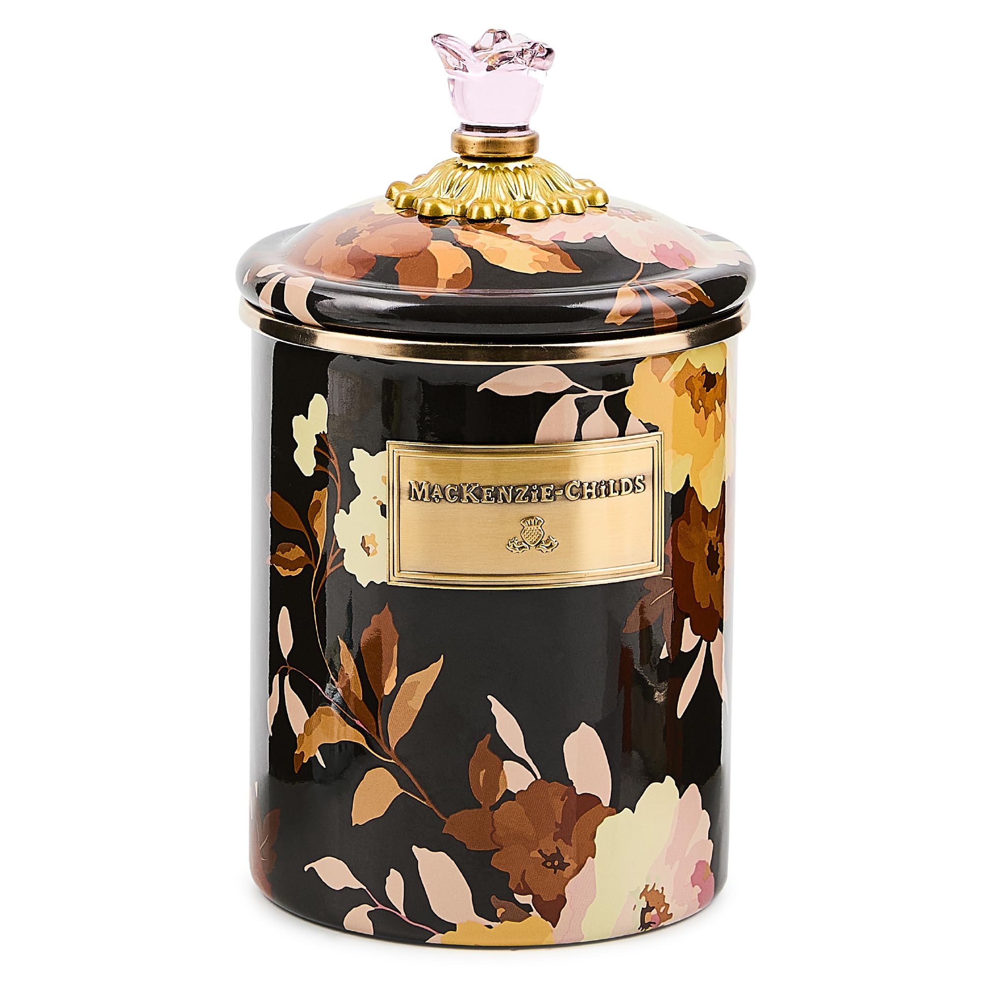 Amazon.com: MACKENZIE-CHILDS Enamel Canister, Kitchen Storage