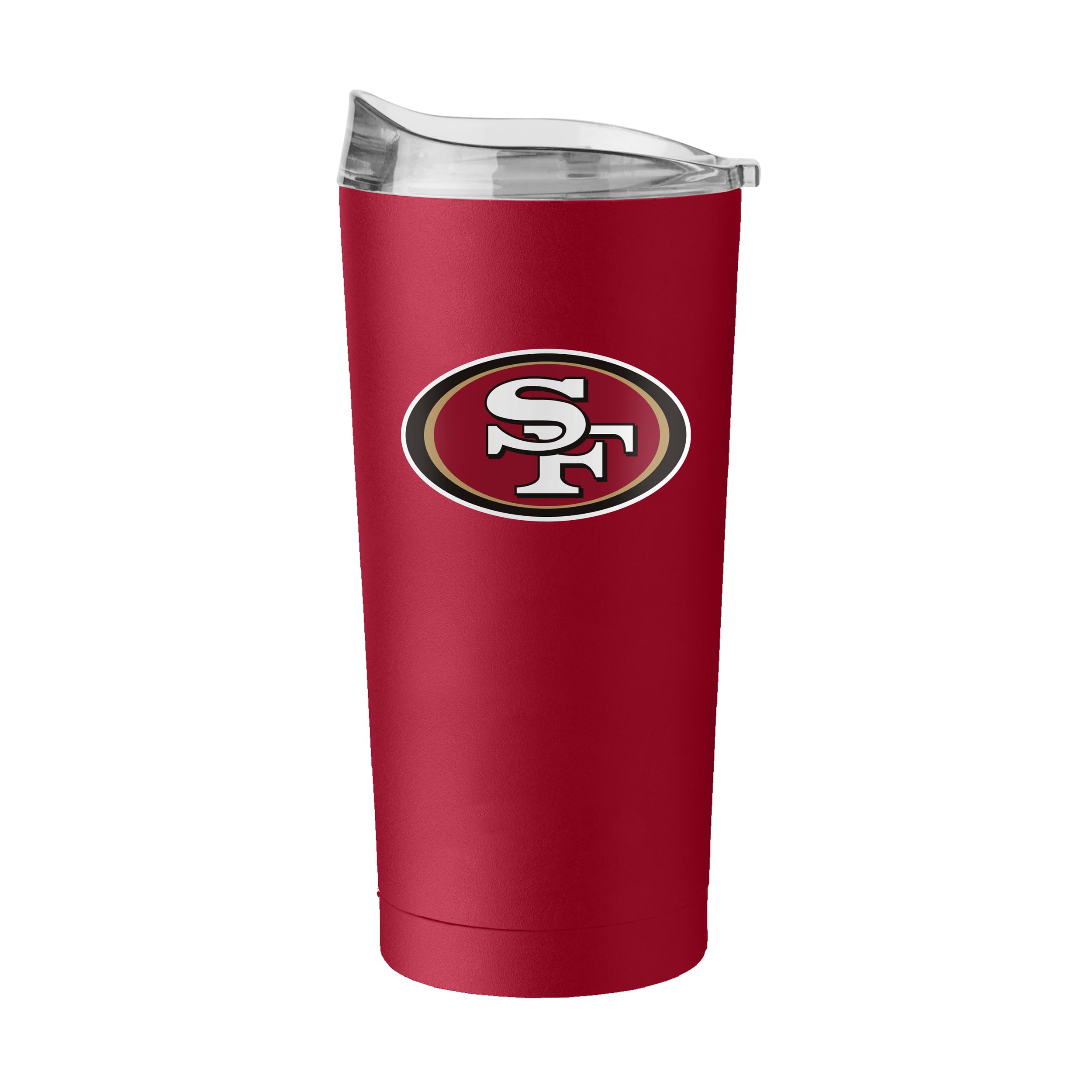 FANMATS NFL San Francisco 49ers 20 oz Stainless Steel Tumbler — Powder-Coated | 20 Fluid Ounces | Vacuum Insulated | Team Color