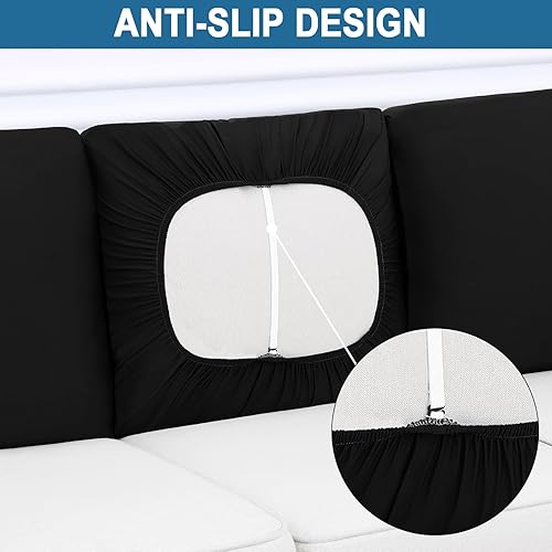 Miniatura 92 de Smiry Fundas de cojín de sofá con estampado, fundas de sofá elásticas y suaves para sofá, funda de sofá antideslizante lavable protector de muebles