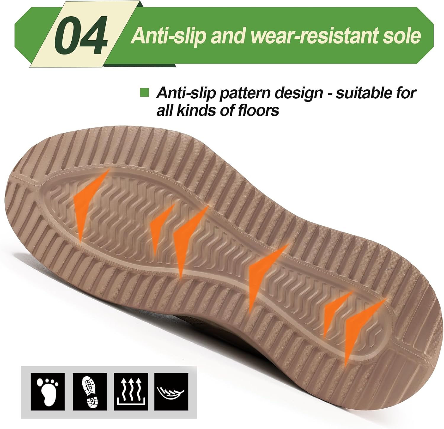 LAoutun Steel Toe Shoes for Men Work Shoes Safety Sneakers Comfortable Lightweight Puncture Proof Slip on Indestructible Construction Work Shoes - Image 5