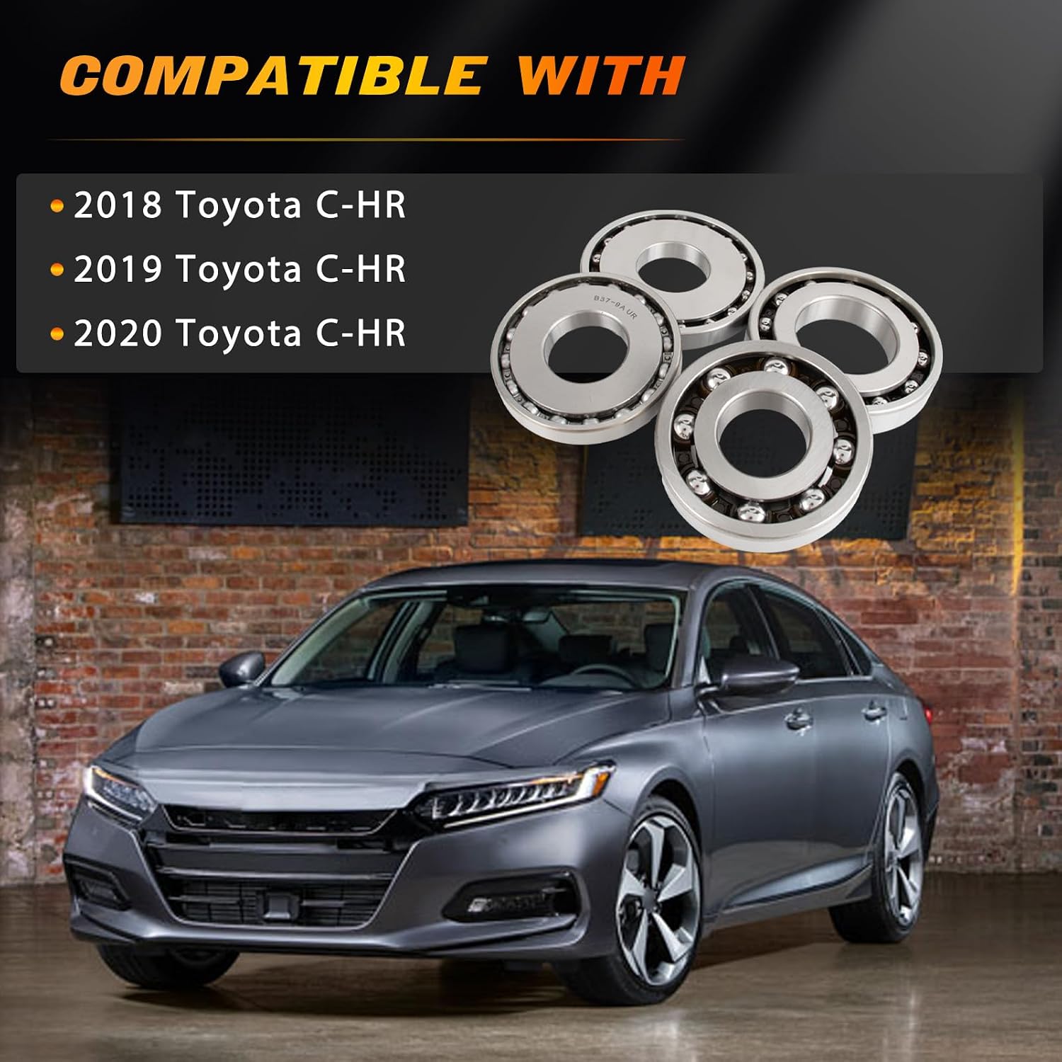 K114 CVT Transmission Pulley Bearing Kit 4PCS Compatible with Toyota C-HR 2018-2020 Lexus - Replaces 096220, B49-12UR, B37-9A, B37Z-5UR, B37Z-15UR Automatic Transmission Rebuild Kit