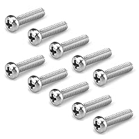 Vista 161 de MroMax 30 tornillos de máquina Phillips de cabeza plana M2 x 0.197 in, acero inoxidable 304 18-8, rosca completa, tornillos de cabeza cruzada gris