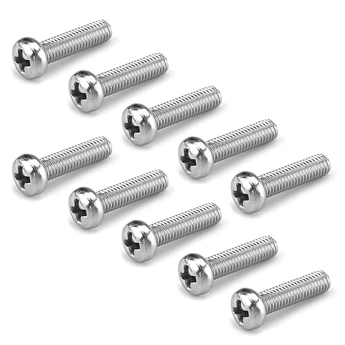 Miniatura 161 de MroMax 30 tornillos de máquina Phillips de cabeza plana M2 x 0.197 in, acero inoxidable 304 18-8, rosca completa, tornillos de cabeza cruzada gris