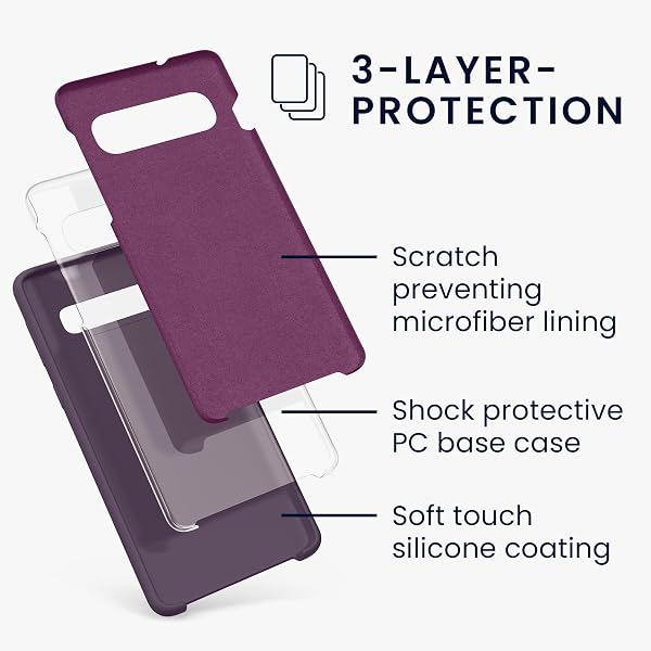 kwmobile Housse Compatible avec Samsung Galaxy S10 Plus / S10+ Coque - Housse de téléphone Protection Souple en TPU Silicone - Iris pâle - 2