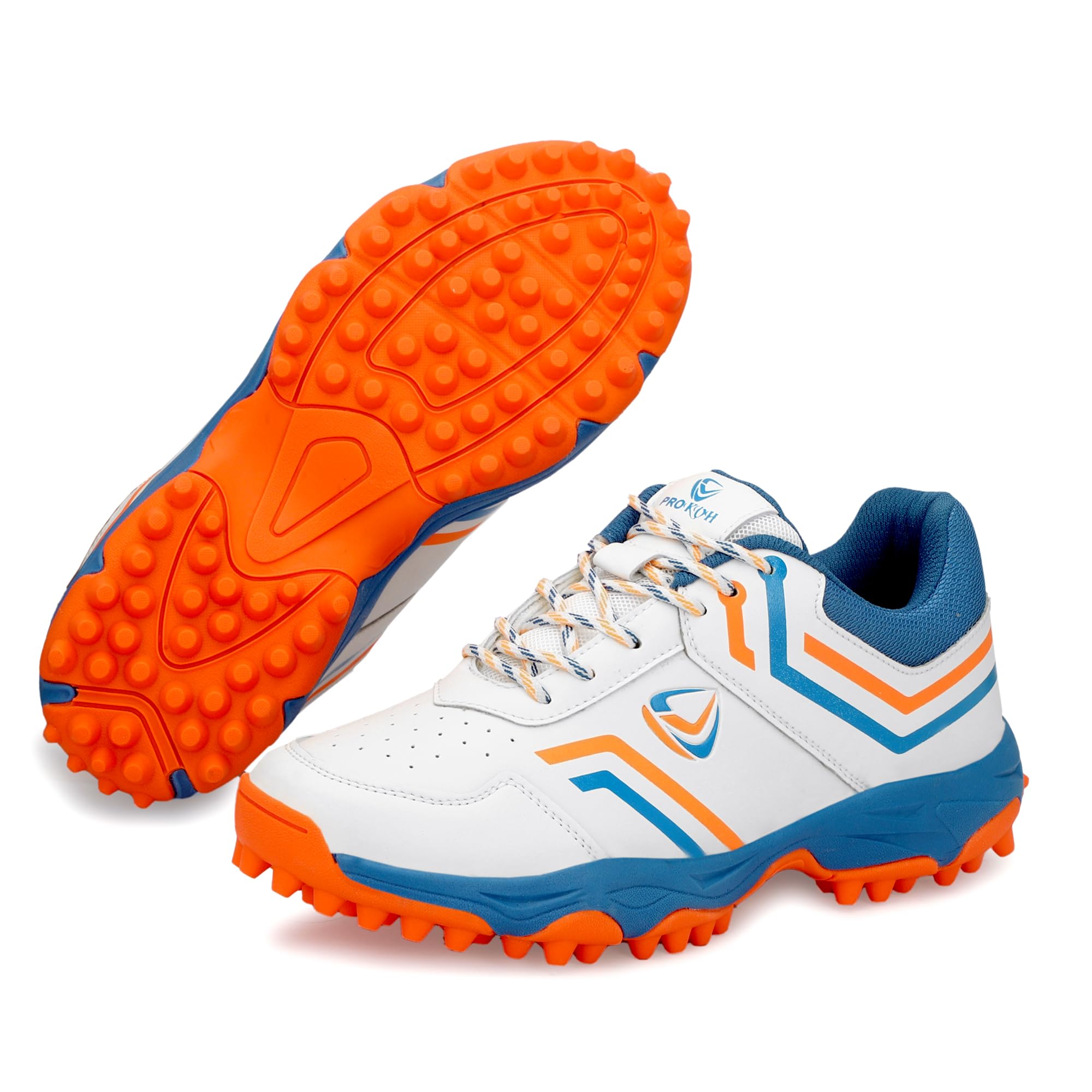 Men's Rubber Spike Cricket Shoes Unisex Cricket Shoes | Mid-Foot Support Heel Synthetic Limited Edition Elite Performance