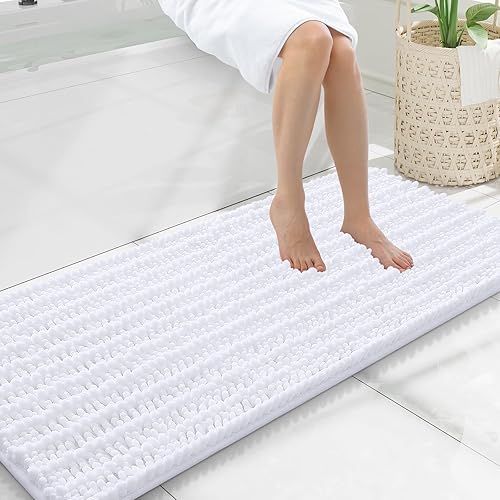 Miniatura 153 de Smiry Alfombras de Baño 24 x 16 pulgadas, Tapetes de Baño de Chenilla Extra Suaves y Absorbentes, Respaldo de Goma Antideslizante, Lavable a Azul