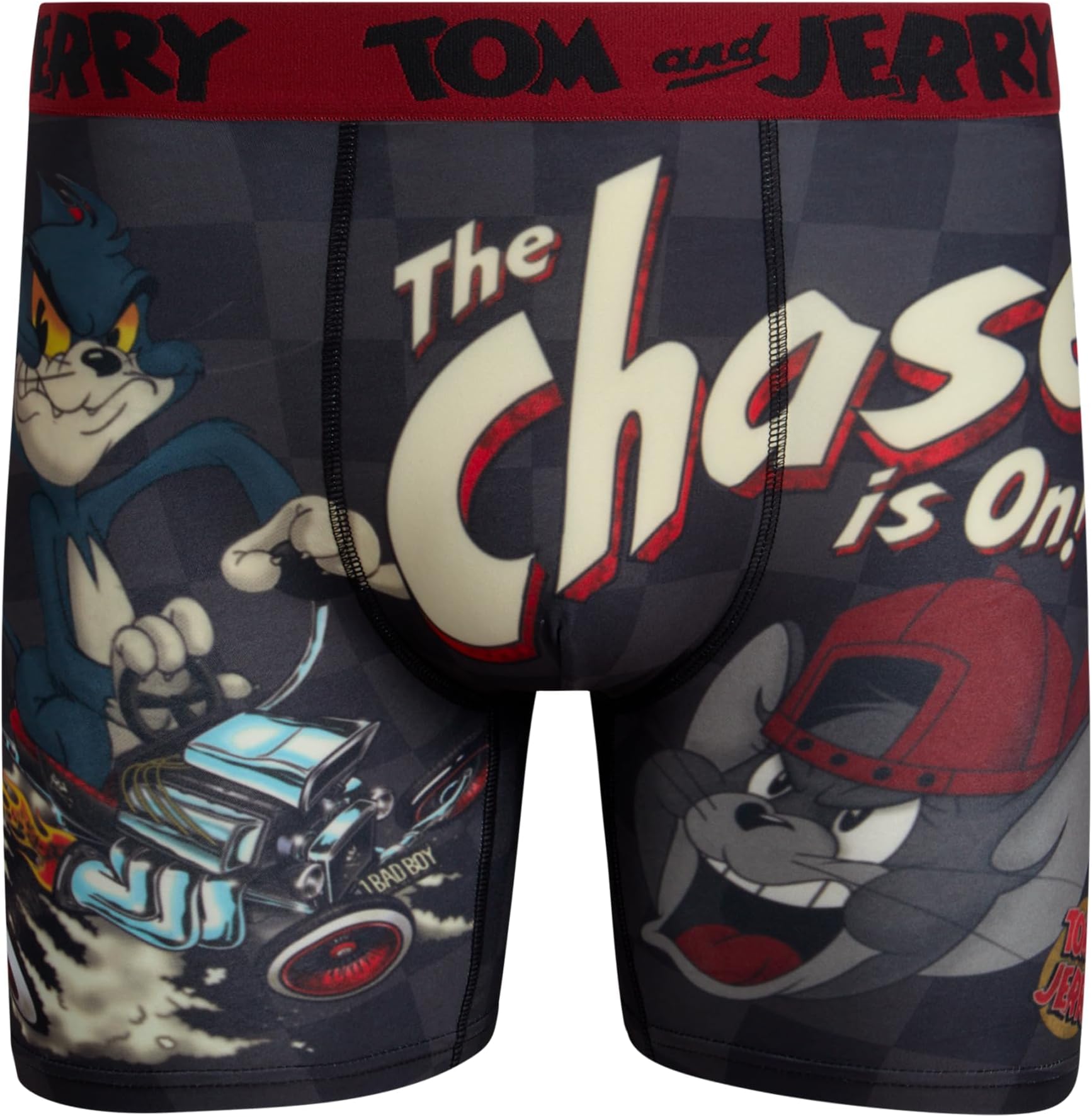 Mens Boxer Briefs - 1 Pack or 2 Pack Looney Tunes Tom & Jerry Mens Underwear Boxers with Contour Pouch