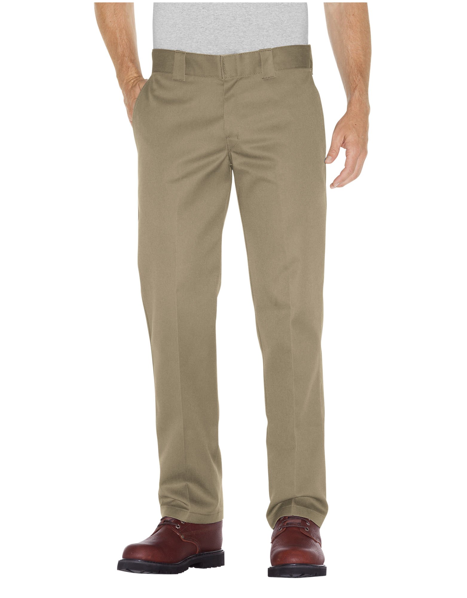 Dickies Men's Slim Straight-Fit Work Pant, Khaki, 32W x 32L
