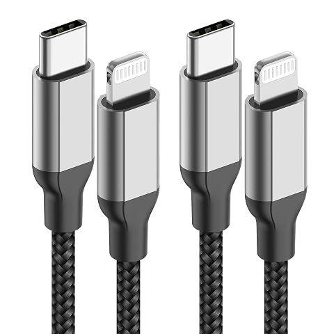 2Pack MFi Certified 3ft USB-C to Lightning Cable - Fast Charging for iPhone 14-8 iPad