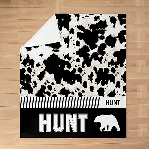 Miniatura 3 de Castle Fairy Manta de franela de pelo de vaca chic con diseño de animales salvajes y vida silvestre, manta de forro polar para decoración de