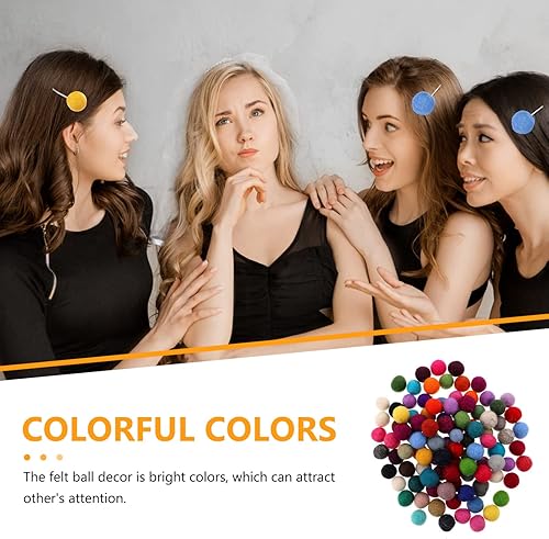 Miniatura 8 de VICASKY Decoraciones de Navidad, decoraciones de Navidad, bolas de fieltro, pompones para manualidades, pompones surtidos para artes y manualidades,