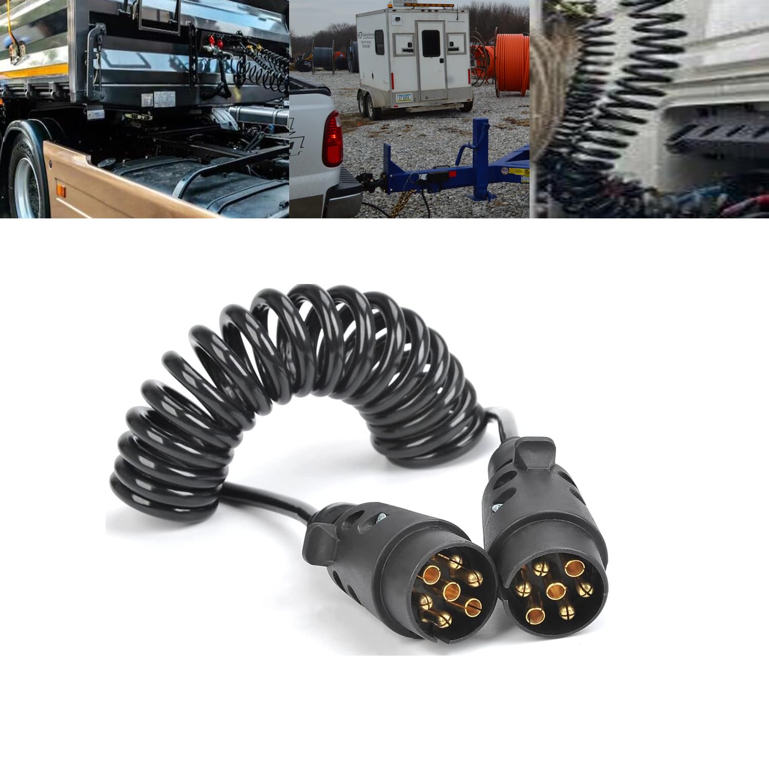 Cavo Adattatore Rimorchio JVJ 7 Poli A 7 Poli - Prolunga A Spirale 2 M, 12V, Per Auto, Caravan E Barche - Foto 4