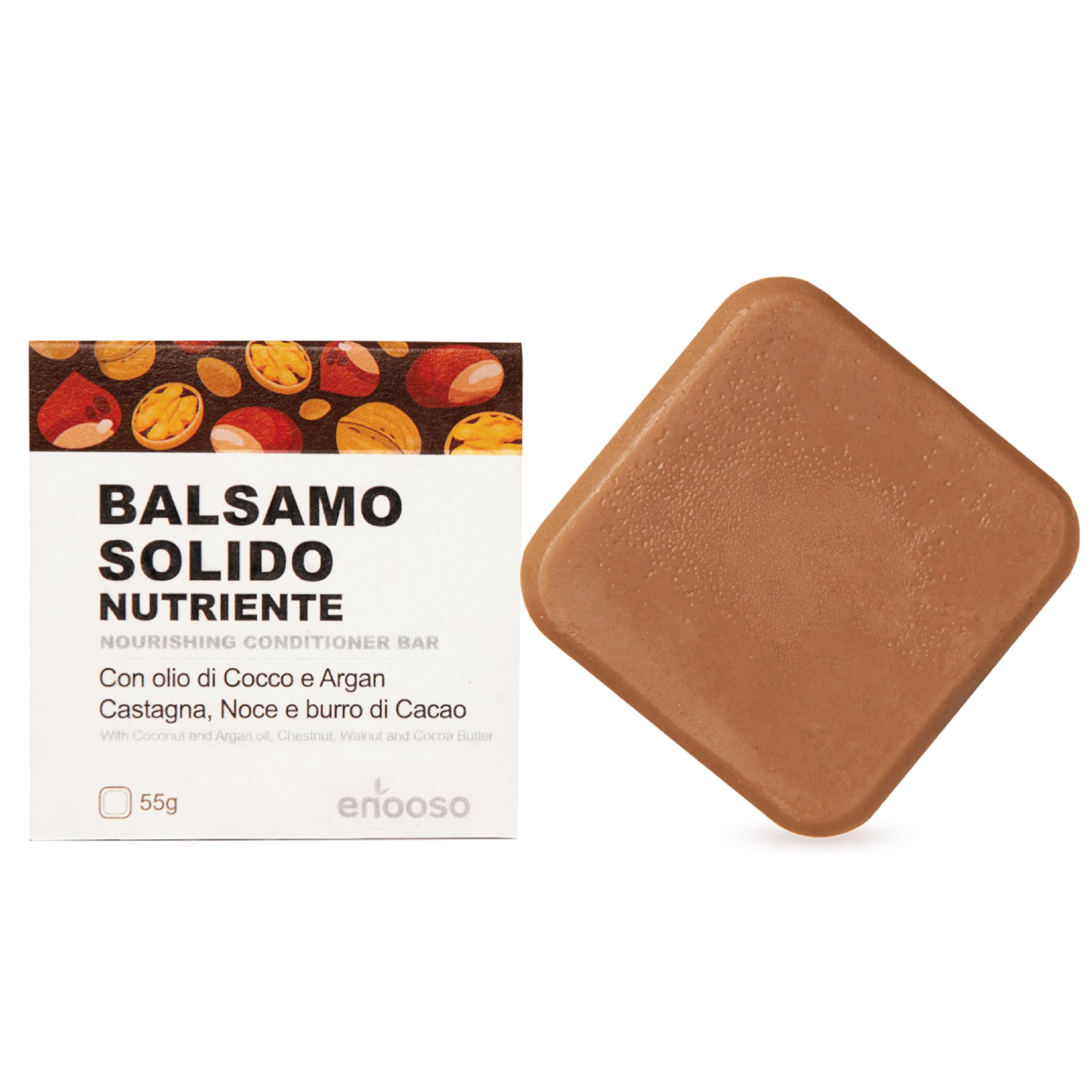 Après-shampoing solide bio pour cheveux bouclés et frisottis naturel, anti-frisottis et nourrissant avec Huile d'Argan e