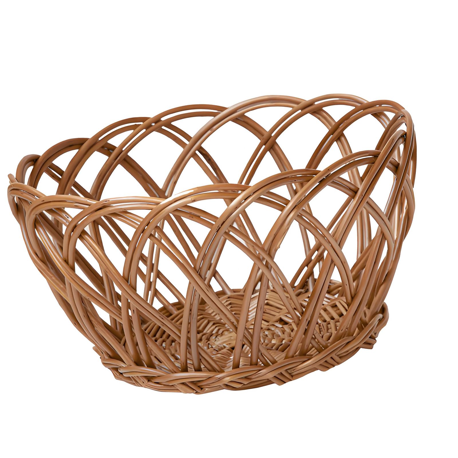 PANGBOER Handwoven Willow Storage Basket Natural Organizers for Home Bedroom Bathroom Clothes Toy Magazines Permanent Flexible Basket