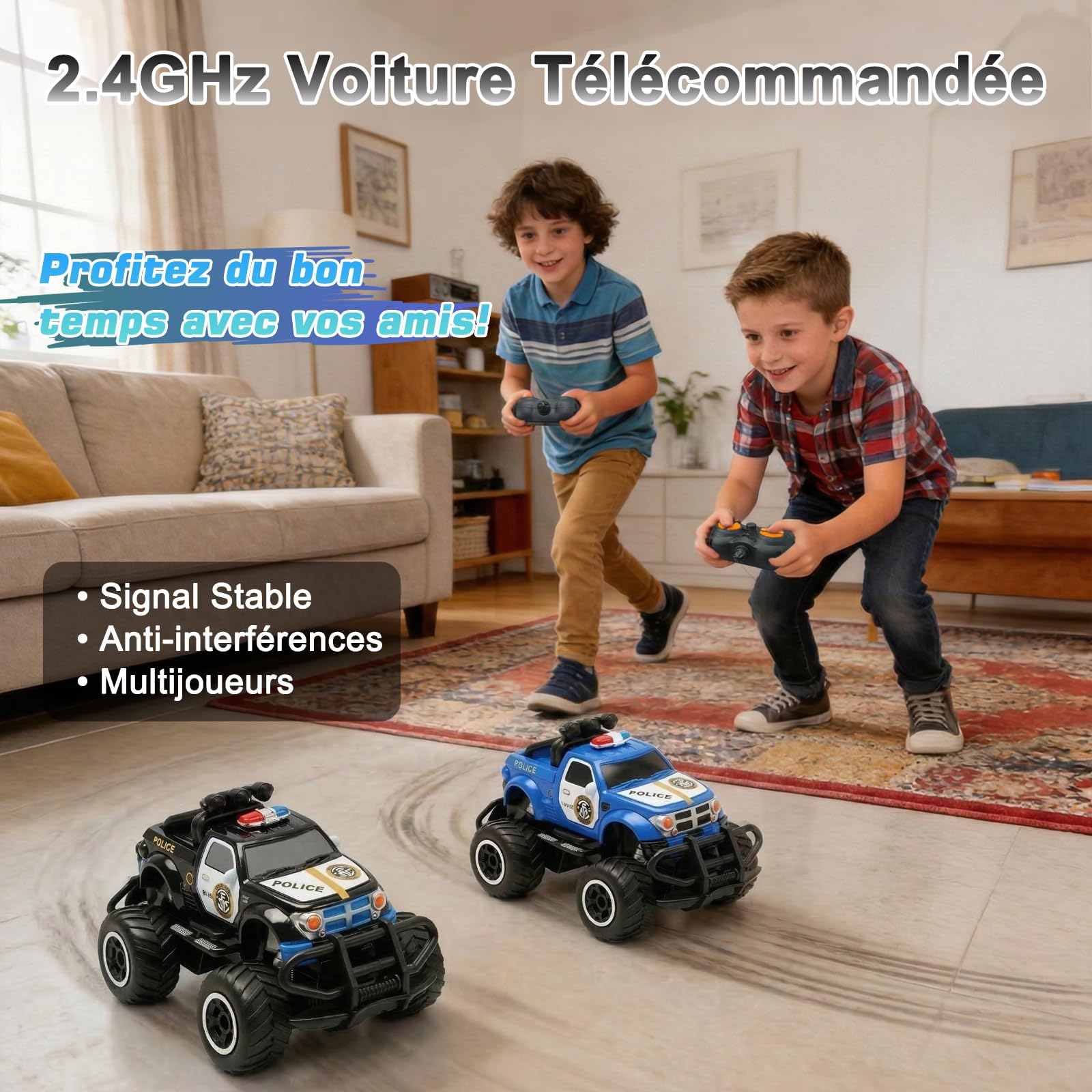 Voiture Télécommandée pour Enfants, Solide, Rapide et Sensible pour