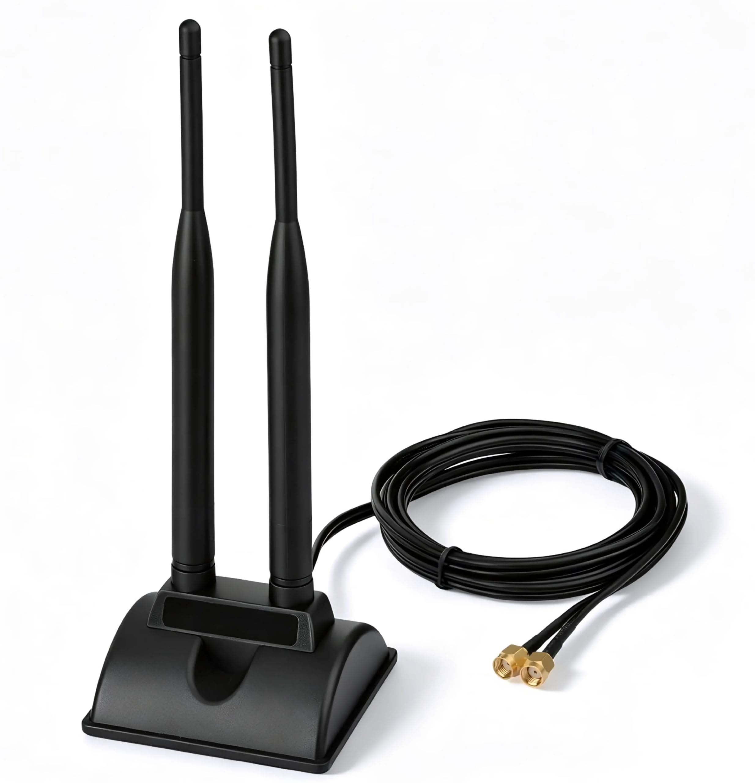 Dual Band WiFi 6 Antenna 2.4GHz/5GHz with RP-SMA Connector & Magnetic Base, High-Gain Wireless Antenna for Desktop PC, Gaming Motherboard, PCIe WiFi & Bluetooth Cards-image-41