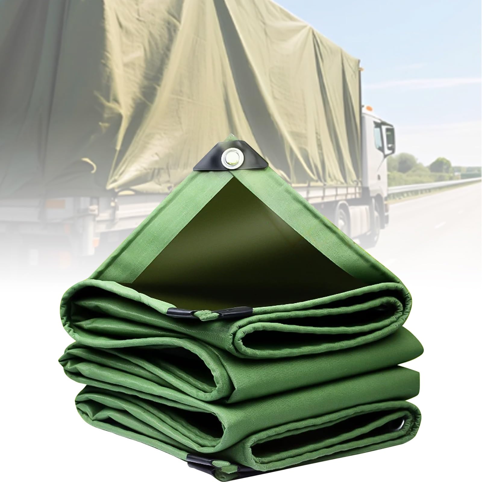 Waterproof Canvas Tarpaulin, Heavy-duty Outdoor Rain Cover, UV-resistant And Tear-resistant, Suitable For Roofs, Camping, Patios, Pools, And Boats(7x10m/23x32.8ft)