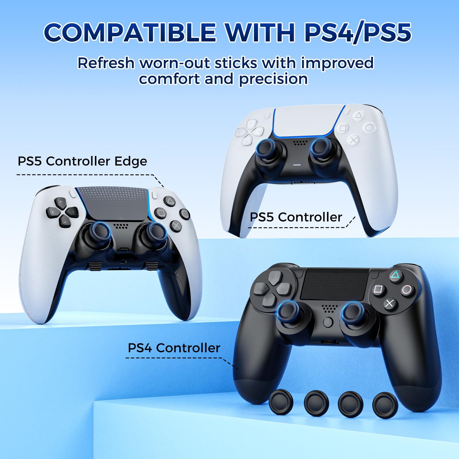 Amazon.co.jp: ジョイスティック交換用キャップサムグリップPS5/PS4