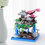 CAXIMSY Cherry Blossom Bonsai Tree House Building Block Sets 3320PCS Chinese Architecture of Peach Blossom Micro Mini Building Set Toy Gift for Kids Adults