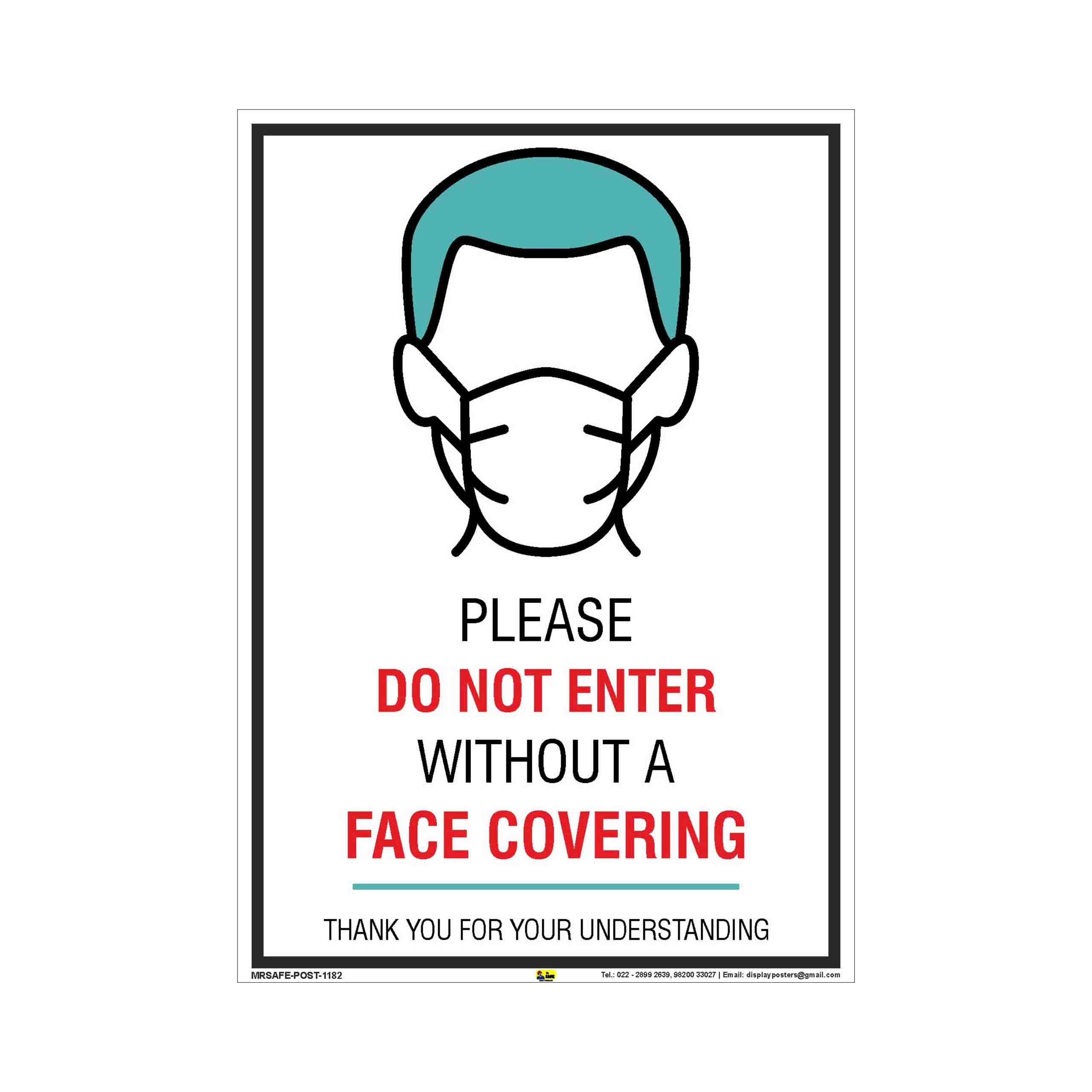 Buy Mr. Safe Please Do Not Enter Without A Face Covering COVID19