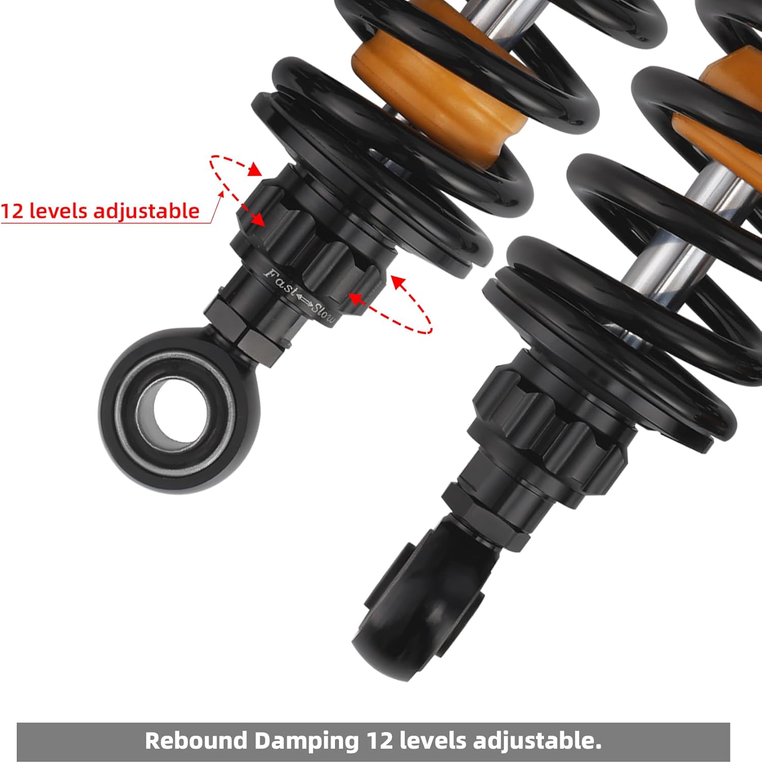 TCMT Motorcycle Remote Reservoir Rear Suspension Shock Absorber Fit For Harley Touring 2014-2025 Road Glide Road King Street Glide