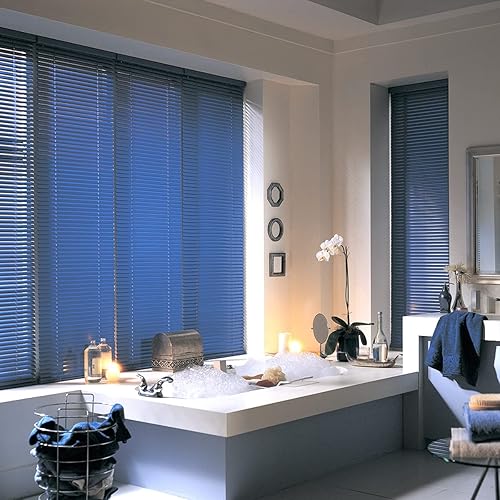 Miniatura 4 de Persianas venecianas inalámbricas para ventanas, persianas opacas horizontales de aluminio, persianas venecianas para oficina en casa