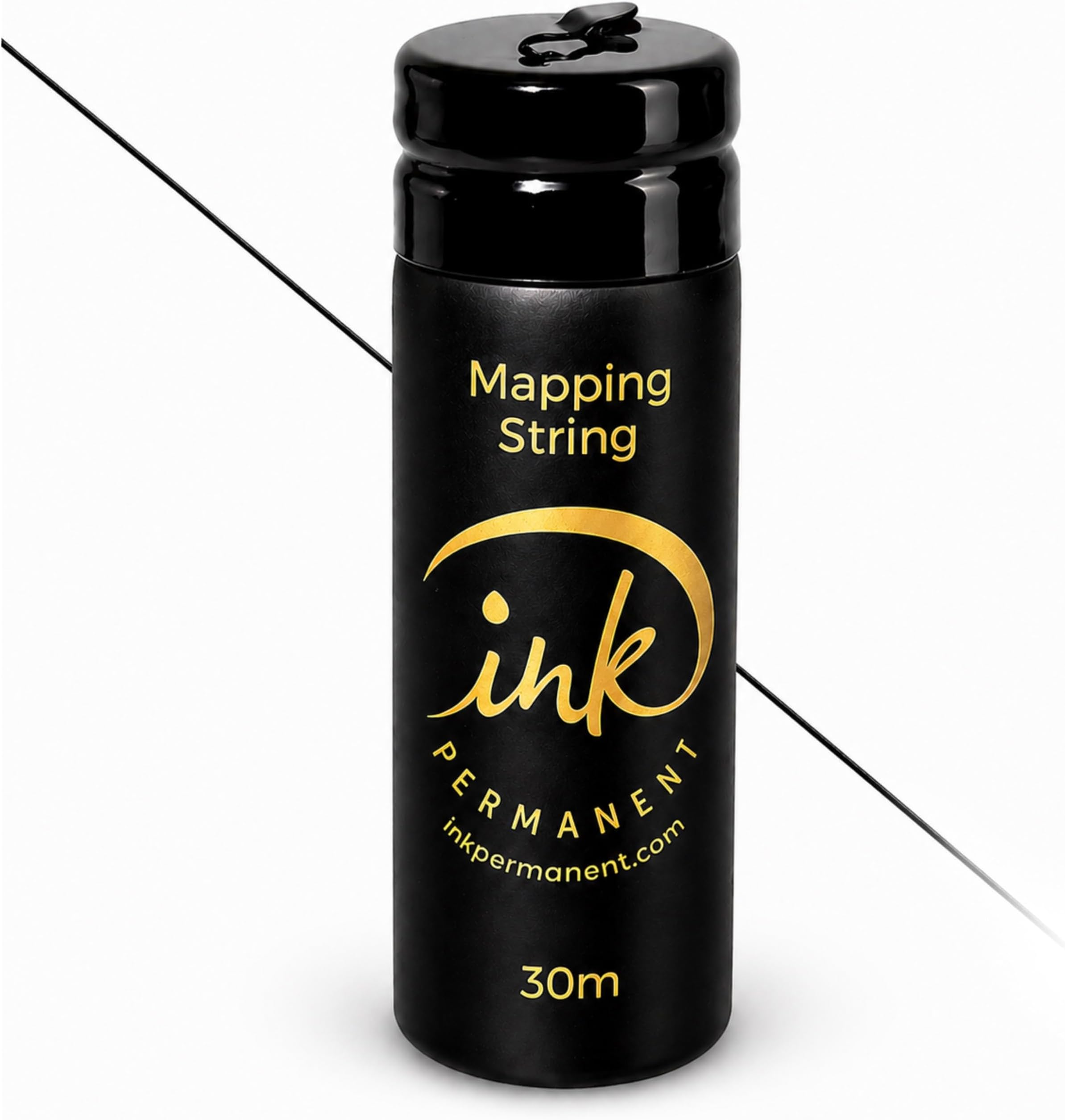 Brow Mapping String [100 Ft Bottles - 30 m] Pre-Inked String for Permanent Makeup and Microblading Supplies, Brow Mapping Kit, Pre-Inked Thread for Eyebrow Shaping (Black)