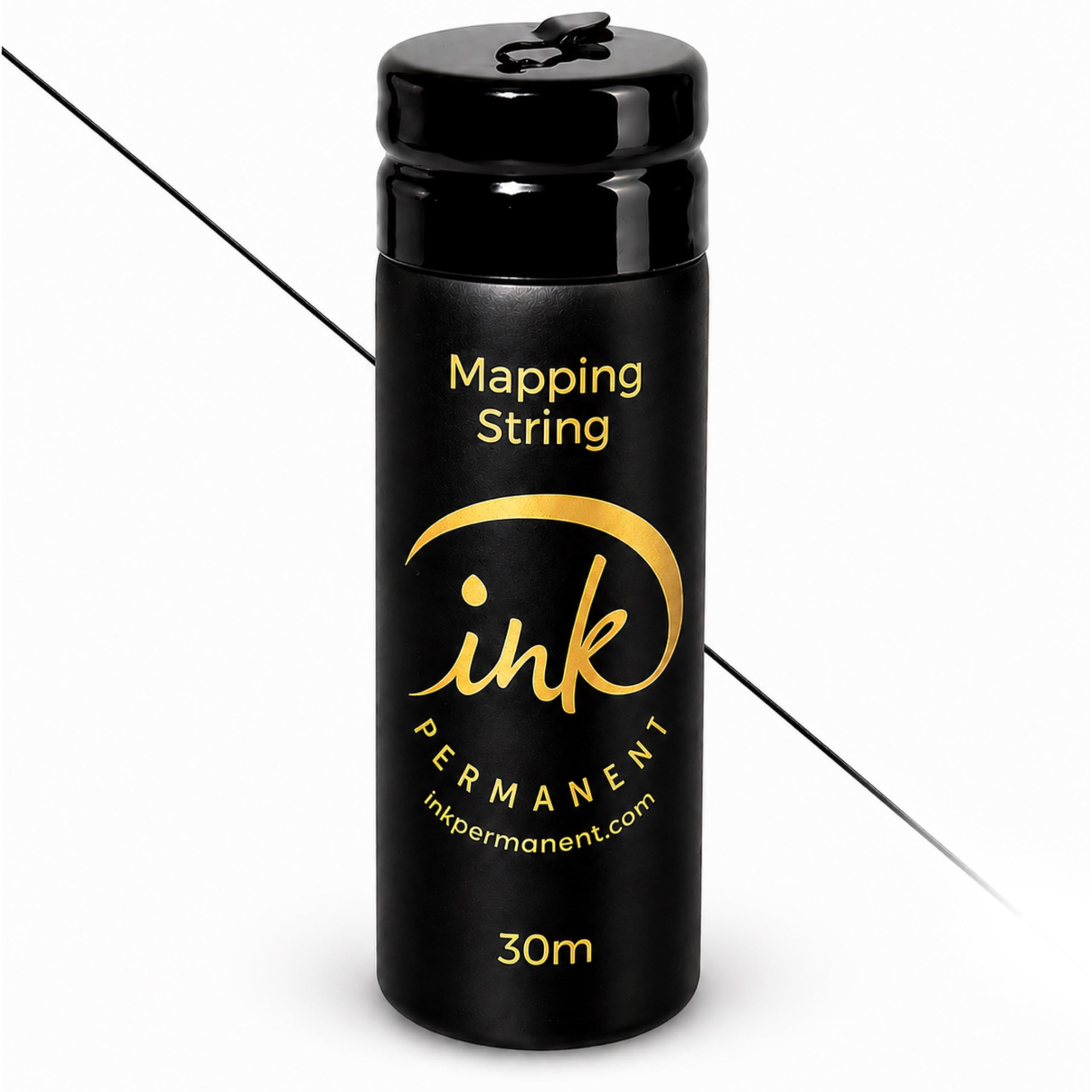 Hilo de Mapeo Negro Pre-Entintado para Cejas de Ink Permanent [30 m/100 pies] Hilo para Mapeo y Diseño de Cejas