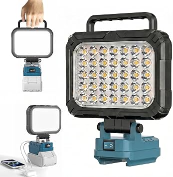 Cordless 5in LED Work Light for Makita 18V LXT Battery, Portable Flashlight Jobsite Light Spotlight Tool for Makita BL1850,Lamp Flood Light for Repairing/Outdoor Camping/Garages/EmergencyNo Battery