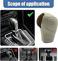 Vista 3 de Ziciner 2 piezas de cubierta para palanca de cambios de coche, accesorios de protección de cambio automático de silicona elástica, pomo