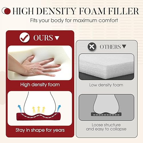 Miniatura 5 de Basic Beyond Cojines para sillas de comedor, paquete de 6, cojines para sillas de cocina con lazos y respaldo antideslizante, 16 x 16 pulgadas,