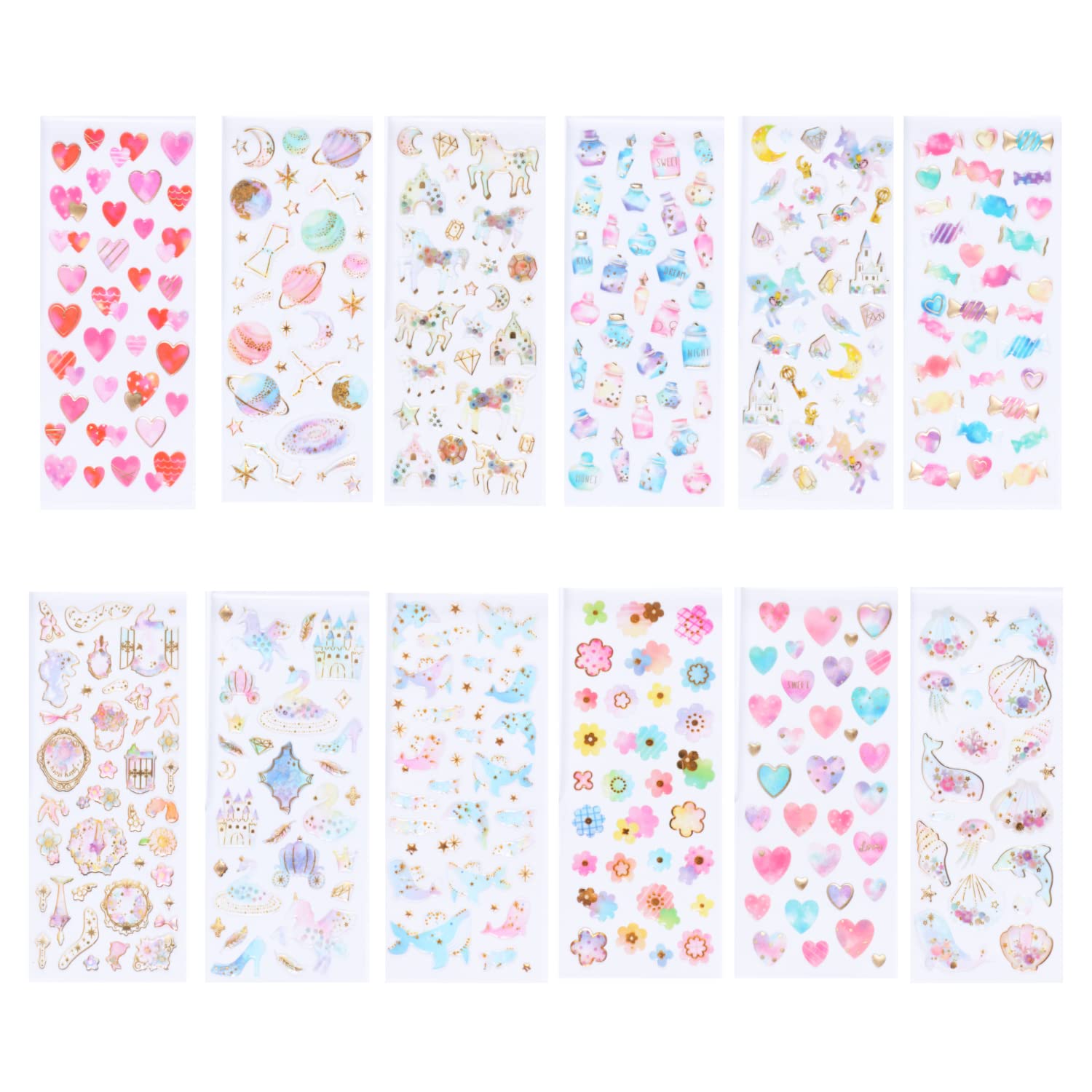 1枚110円【オーダーページ②】キラキラシール★ Amazon.co.jp: [White Boat] キラキラシール 手帳 シール 【250枚以上