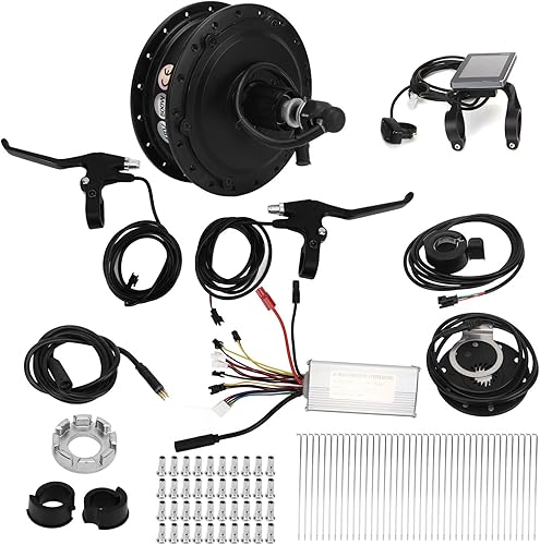 Miniatura 6 de Fdit Kit de motor de cubo trasero de 48 V 500 W, modificación GD06 Kit de conversión de motor de cubo de bicicleta eléctrica con acelerador de