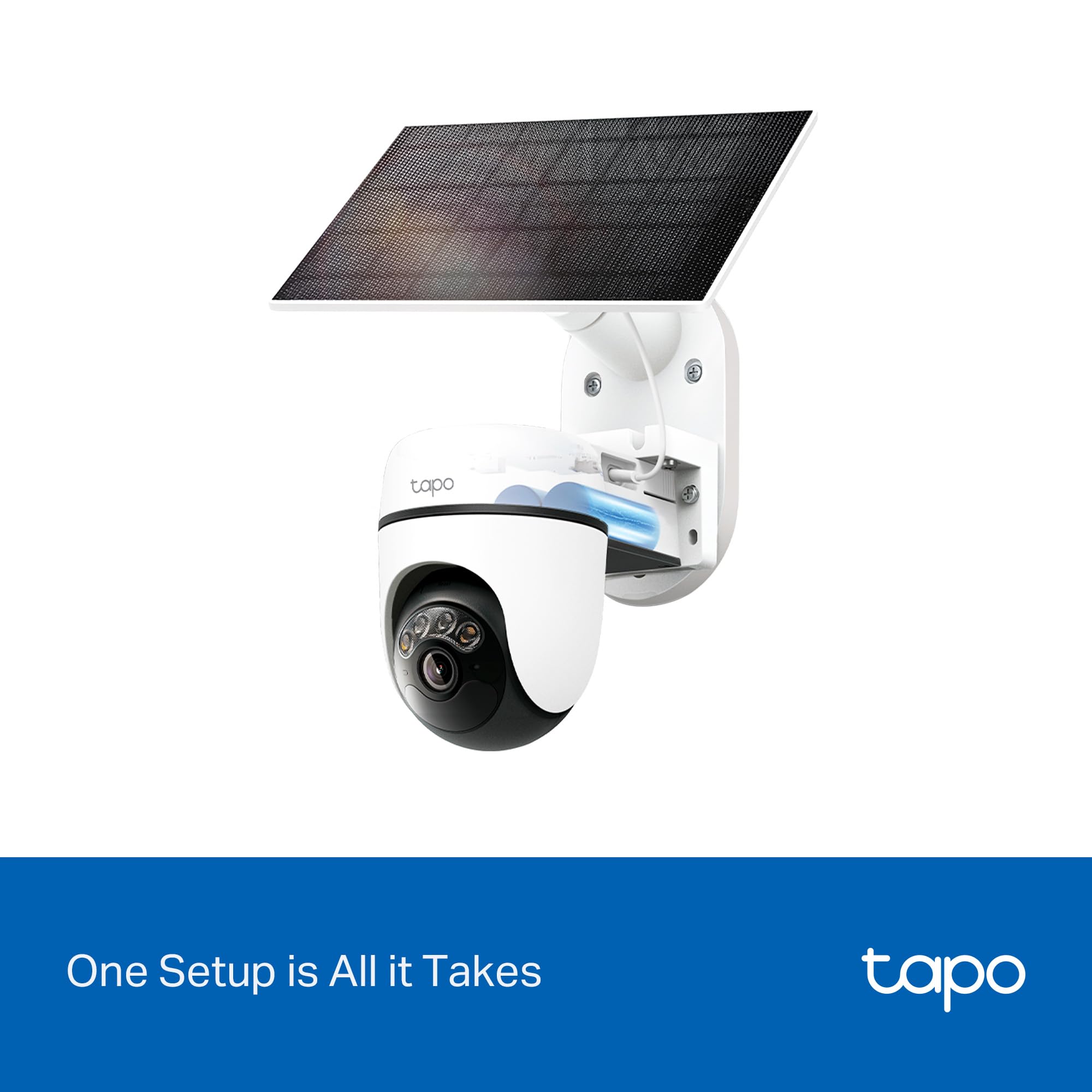 Tapo C630 Kit - Cámara vigilancia WiFi Exterior 360°, 3K, Solar | Detección de Movimiento. Con Panel Solar. Visión Nocturna. Alarma Luz y Sonido. App Tapo.