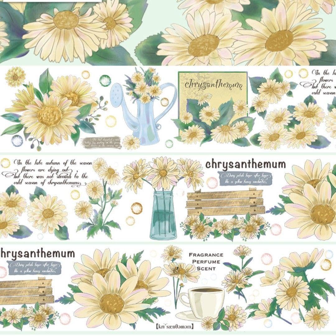 Amazon.co.jp: ☆ 1点☆海外マスキングテープ 花柄 PET 6種セット 2m