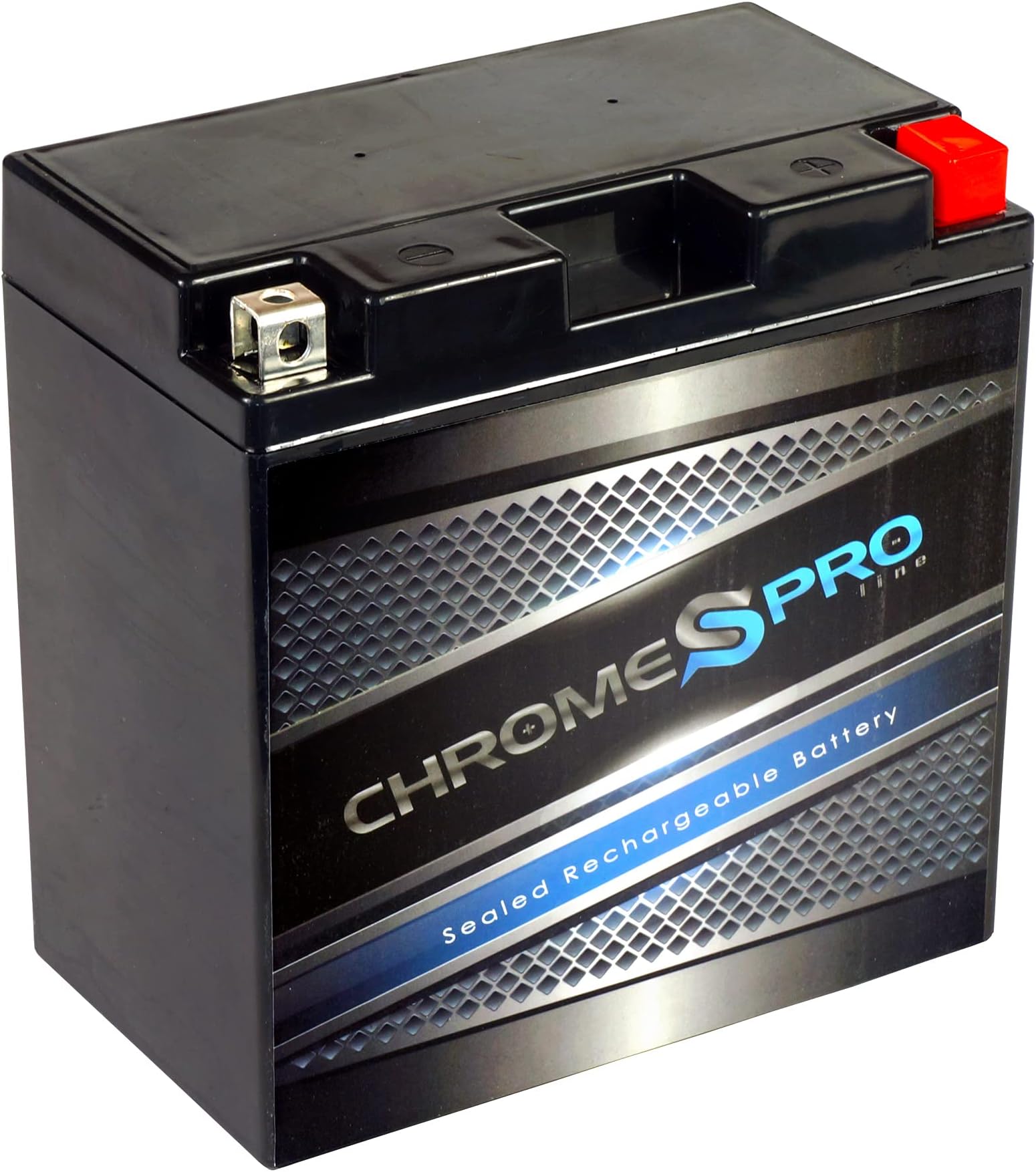 Chrome S Pro YB16CL-BS Maintenance-Free 12V 19Ah Battery Replacement for ATV, Motorcycle, Jet Skis, Scooter, UTV, and More - Nut and Bolt (T3) Terminal