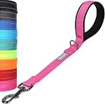 VIVAGLORY Short Dog Leash Closelyt Traffic Leash for Dog with Soft Padded Handle for Training & Walking, Padded Neoprene & Heavy Duty, 12Inch, Black | with Soft Padded Handle for Walking & Training, Padded Neoprene & Heavy Duty