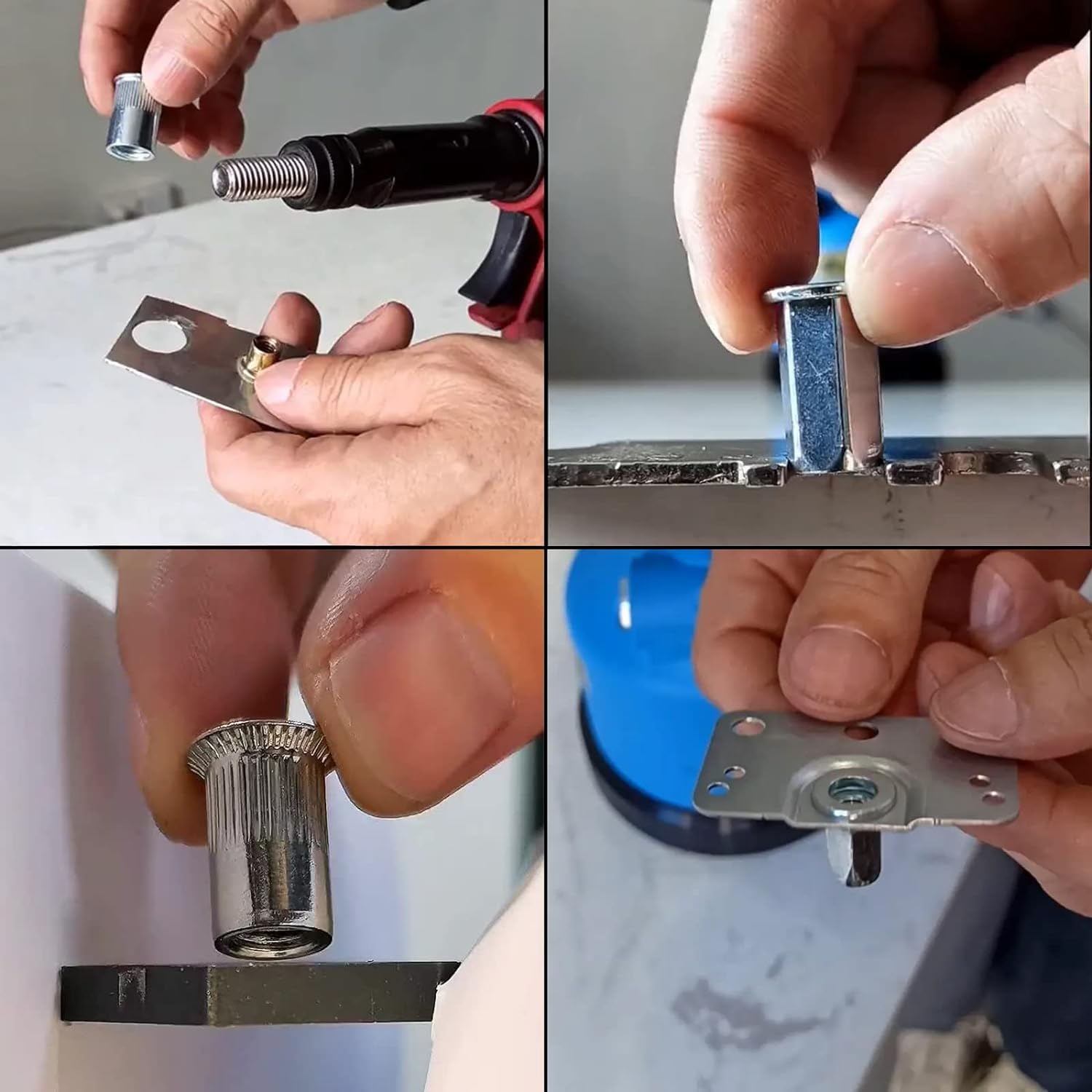 50 dadi per rivetti M6, in acciaio inox, dadi per rivetti ciechi, dadi filettati a testa piatta, dadi per fissaggio mobili, decorazioni artigianali