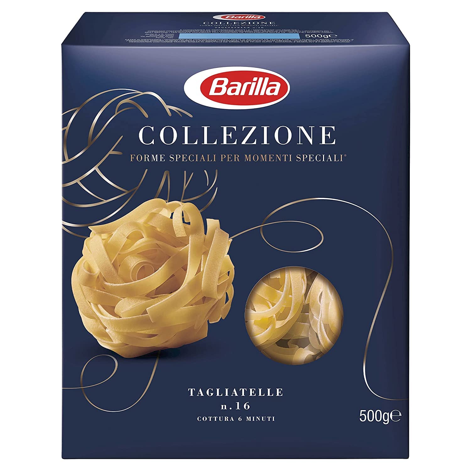 Barilla Hartweizen Pasta Collezione Tagliatelle – 20er Pack (20x500g)