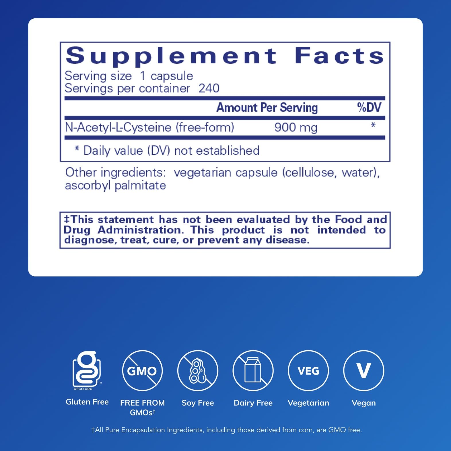 Pure Encapsulations NAC 900 mg, 240 Capsules — Amazon image 2
