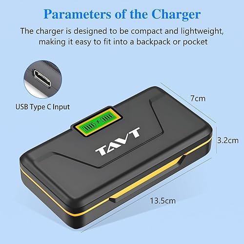 Miniatura 5 de Paquete de 2 baterías LP-E6 de 2650 mAh y cargador rápido PD20W+ranuras para tarjetas SD, compatible con Canon EOS R5, R6, R7, 5D (IIIIIIV), 5DS,
