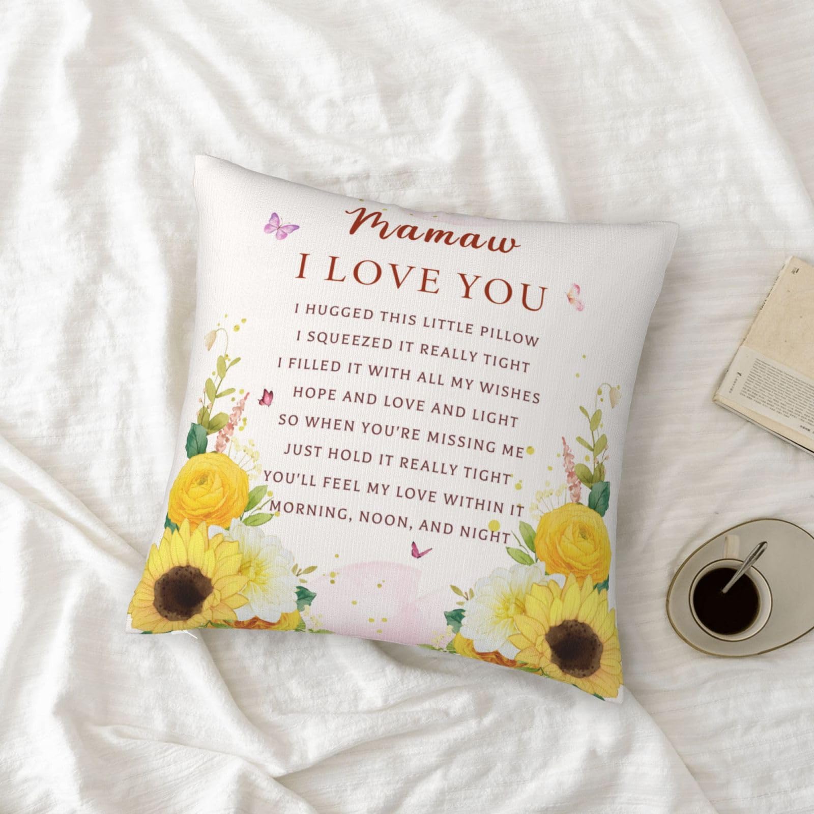 Mamaw Gifts from Grandkids - Gifts for Mamaw for Grandma - Mamaw's Birthday Gift from Grandchildren - Best Mamaw's Ever Gift Idea Throw Pillow Covers 18X18 Inches