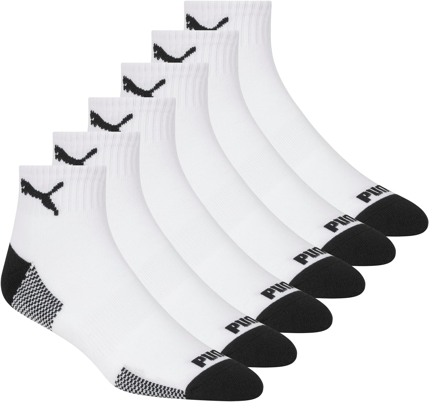 mens 6 Pack Extended Size Quarter Crew Socks running socks (pack of 6)