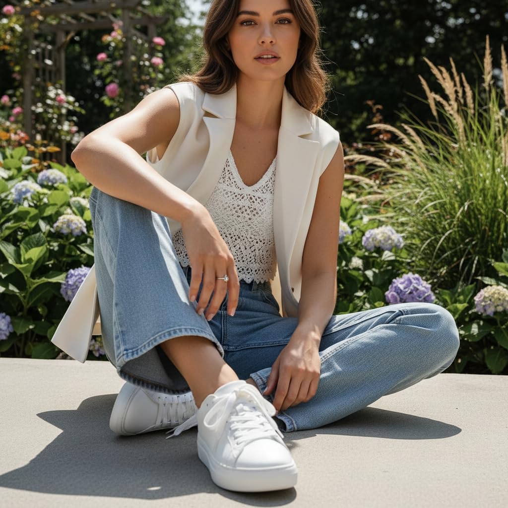 CUSHIONAIRE Women's ROC lace up Sneaker +Comfort Foam, Wide Widths Available - Image 5