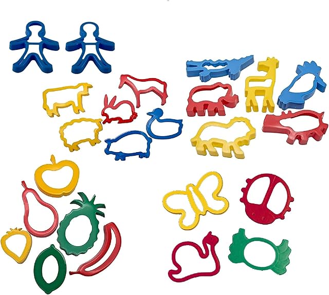 Strong Plastic Cookie/Dough Cutters - Giant Pack of 24 Assorted Cutters