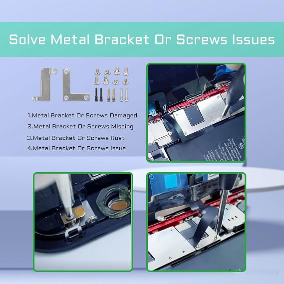 Inner Complete Screws Set  Internal Metal Bracket Kit Replacement for iPhone 13 Pro Max Plate Cover Bottom Small Screw Parts with Repair Tools Screwdriver for 13Promax