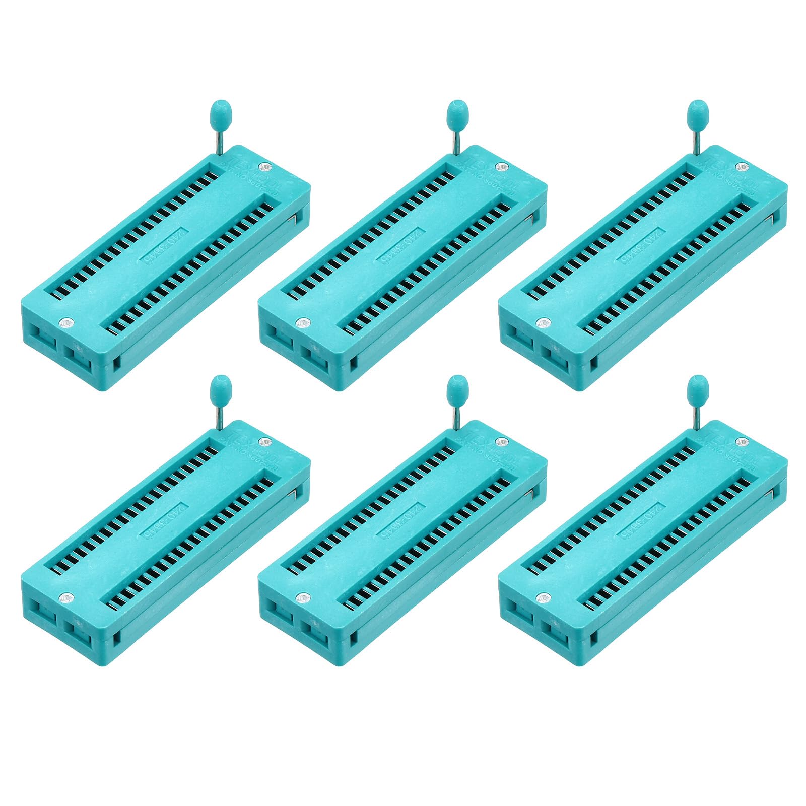 6Pcs Universal IC Test ZIF Socket 40 Pin 2.54mm Pitch DIP Integrate Socket for Microcontroller, Chip, Breadboard