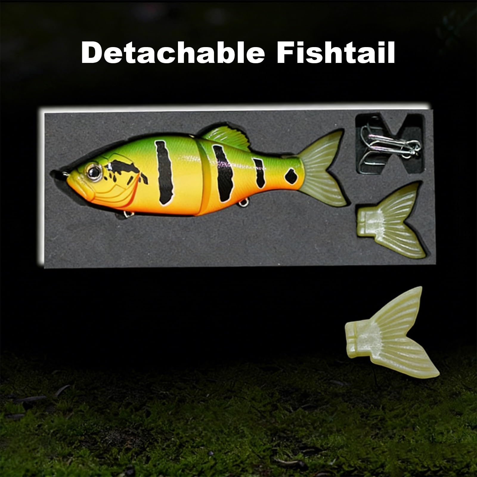 Swimbait A Coda Morbida A due Snodi: Esca Affondante in Tungsteno for Spigole, Lucci, Salmoni e Trote