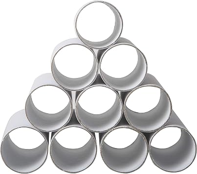 120 Pack Craft Rolls - Thick Cardboard Tubes for Crafts - White (Value Bundle 120 Pack)