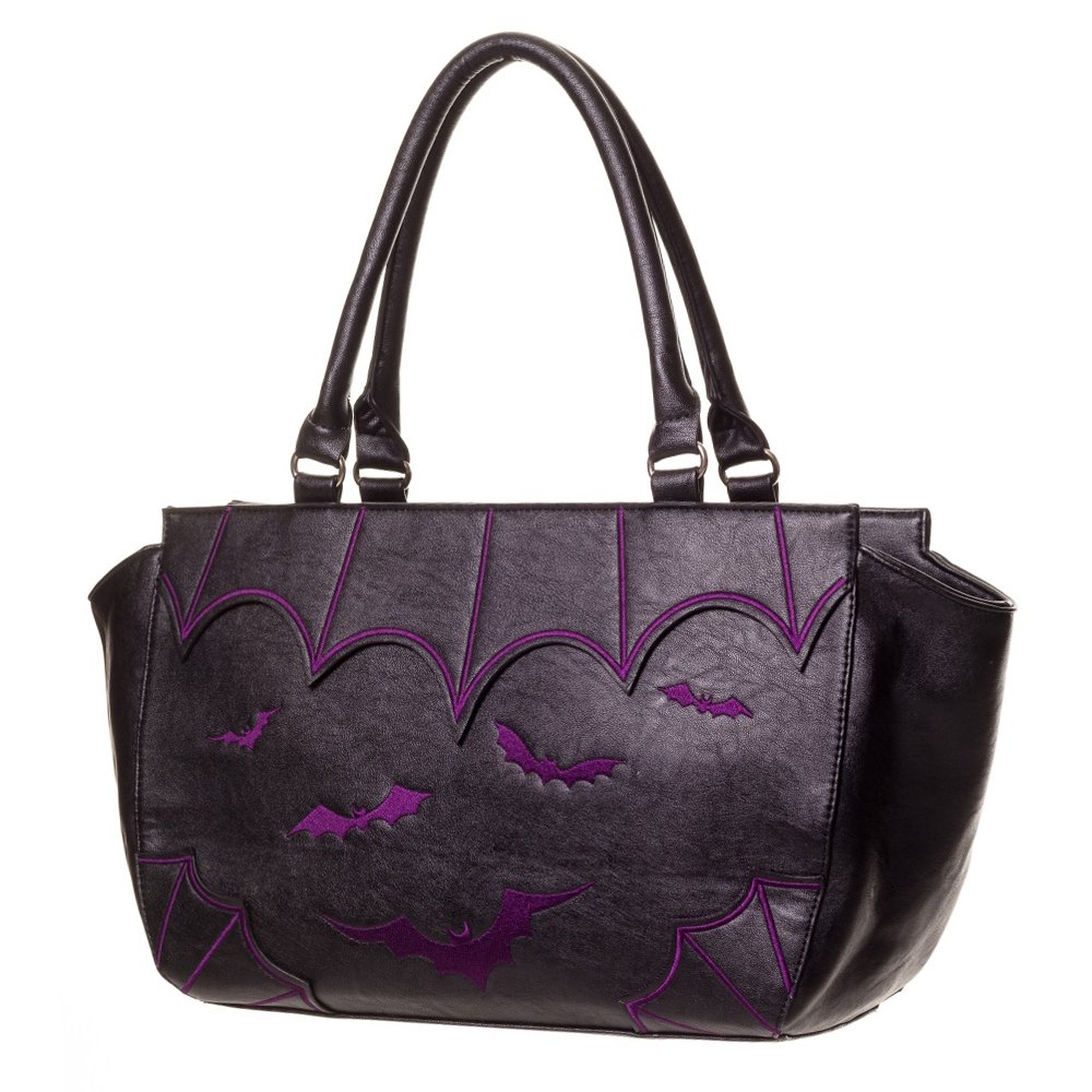 Women's Handbag - Purple Bats Handbag